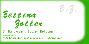 bettina zoller business card